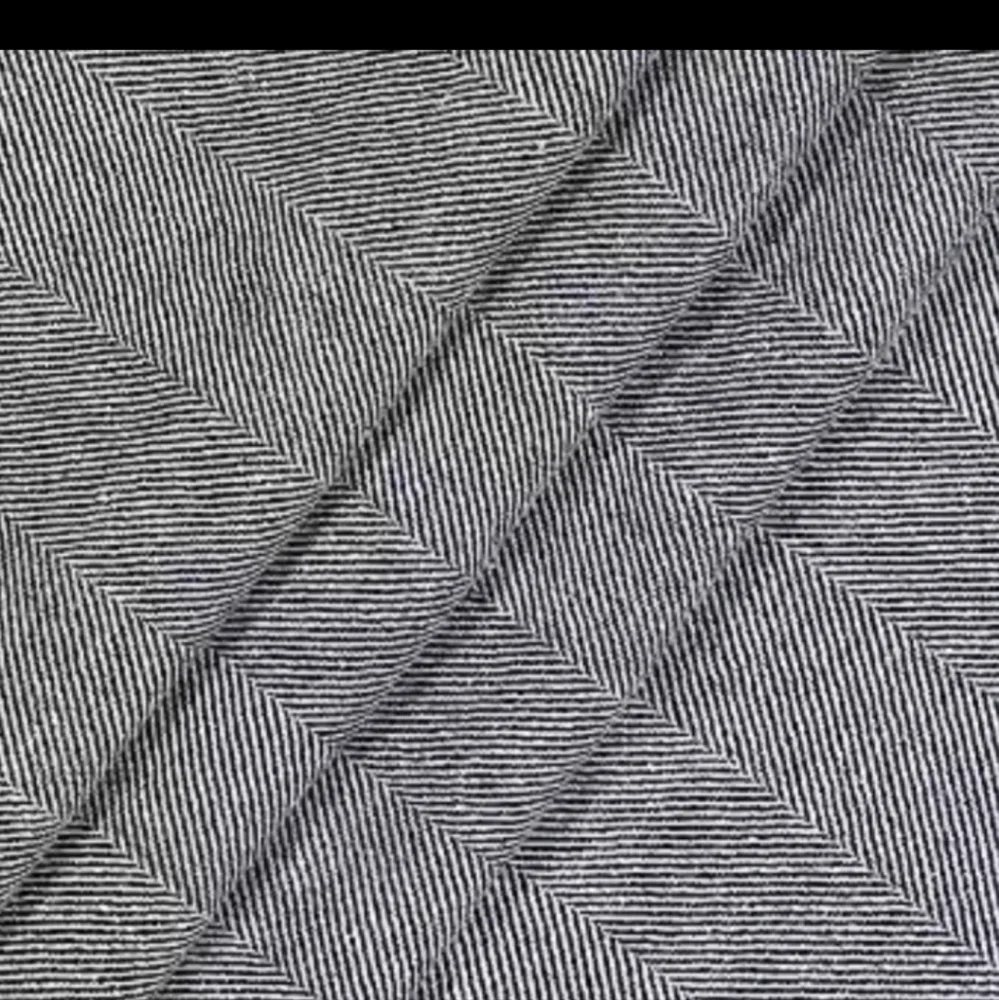 Fieldcrest Luxury Cotton Linen Harringbone Tablecloth 60 x 102 Navy Blue